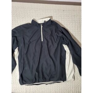 Ping Collection Mens 2X Golf Pullover Quarter Zip Windbreaker Jacket Black White